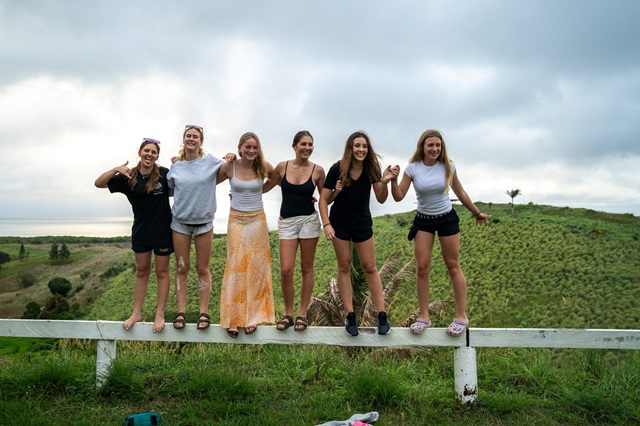 group of girls on a fiji trip